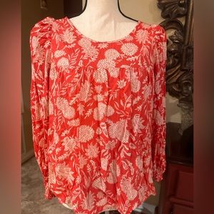 Universal Threads Peasant Floral Cottage‎ Core Farmhouse Top Size medium